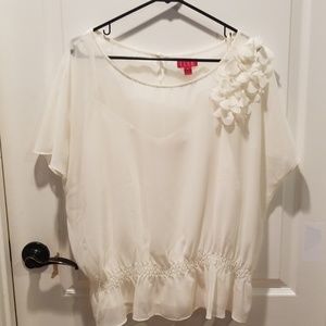 Ivory, dress blouse